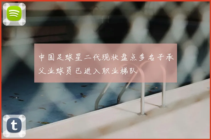 中国足球星二代现状盘点多名子承父业球员已进入职业梯队